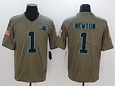 Nike Carolina Panthers #1 Cam Newton Olive Salute To Service Limited Jersey,baseball caps,new era cap wholesale,wholesale hats