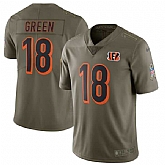 Nike Cincinnati Bengals #18 A.J. Green Olive Salute To Service Limited Jersey,baseball caps,new era cap wholesale,wholesale hats