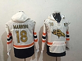 Nike Denver Broncos #18 Peyton Manning White Super Bowl 50 All Stitched Hooded Sweatshirt,baseball caps,new era cap wholesale,wholesale hats