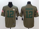 Nike Green Bay Packers #12 Aaron Rodgers Olive Salute To Service Limited Jersey,baseball caps,new era cap wholesale,wholesale hats