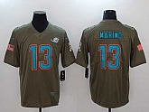 Nike Miami Dolphins #13 Dan Marino Olive Salute To Service Limited Jersey,baseball caps,new era cap wholesale,wholesale hats
