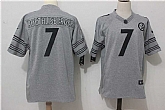 Nike Pittsburgh Steelers #7 Roethlisberger Gray Gridiron Gray Limited Jersey,baseball caps,new era cap wholesale,wholesale hats