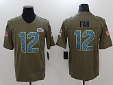 Nike Seattle Seahawks #12 Fan Olive Salute To Service Limited Jersey,baseball caps,new era cap wholesale,wholesale hats