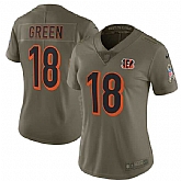Women Nike Cincinnati Bengals #18 A.J. Green Olive Salute To Service Limited Jersey,baseball caps,new era cap wholesale,wholesale hats