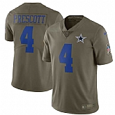 Youth Nike Dallas Cowboys #4 Dak Prescott Olive Salute To Service Limited Jersey,baseball caps,new era cap wholesale,wholesale hats