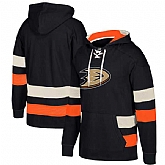 Customized Men's Anaheim Ducks Black All Stitched Hooded Sweatshirt,baseball caps,new era cap wholesale,wholesale hats