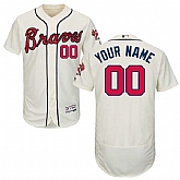 Customized Men's Atlanta Braves Cream Flexbase Jersey,baseball caps,new era cap wholesale,wholesale hats
