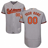 Customized Men's Baltimore Orioles Gray Flexbase Jersey,baseball caps,new era cap wholesale,wholesale hats