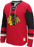 Customized Men's Blackhawks Red Throwback All Stitched Hooded Sweatshirt,baseball caps,new era cap wholesale,wholesale hats