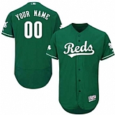 Customized Men's Cincinnati Reds Green Celtic Flexbase Jersey,baseball caps,new era cap wholesale,wholesale hats