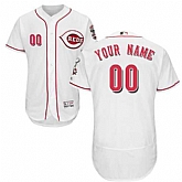 Customized Men's Cincinnati Reds White Flexbase Jersey,baseball caps,new era cap wholesale,wholesale hats