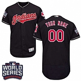 Customized Men's Cleveland Indians Navy World Series Flexbase Jersey,baseball caps,new era cap wholesale,wholesale hats