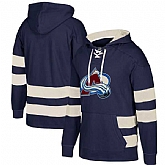 Customized Men's Colorado Avalanche Navy All Stitched Hooded Sweatshirt,baseball caps,new era cap wholesale,wholesale hats