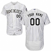 Customized Men's Colorado Rockies White Flexbase Jersey,baseball caps,new era cap wholesale,wholesale hats