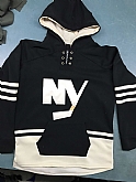 Customized Men's Islanders Black Hooded Sweatshirt,baseball caps,new era cap wholesale,wholesale hats