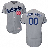 Customized Men's Los Angeles Dodgers Gray Collection Player Flexbase Jersey,baseball caps,new era cap wholesale,wholesale hats