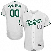 Customized Men's Los Angeles Dodgers White St. Patrick's Day Flexbase Jersey,baseball caps,new era cap wholesale,wholesale hats