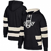 Customized Men's Los Angeles Kings Black All Stitched Hooded Sweatshirt,baseball caps,new era cap wholesale,wholesale hats