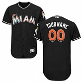 Customized Men's Miami Marlins Black Flexbase Jersey,baseball caps,new era cap wholesale,wholesale hats
