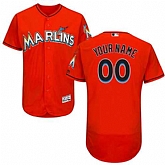 Customized Men's Miami Marlins Orange Flexbase Jersey,baseball caps,new era cap wholesale,wholesale hats