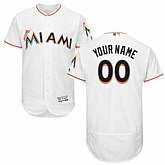 Customized Men's Miami Marlins White Flexbase Jersey,baseball caps,new era cap wholesale,wholesale hats