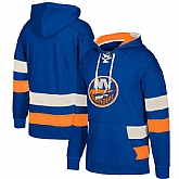 Customized Men's New York Islanders Blue All Stitched Hooded Sweatshirt,baseball caps,new era cap wholesale,wholesale hats