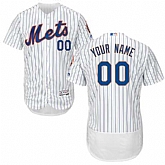 Customized Men's New York Mets White Flexbase Jersey,baseball caps,new era cap wholesale,wholesale hats