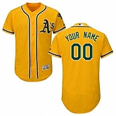 Customized Men's Oakland Athletics Yellow Flexbase Jersey,baseball caps,new era cap wholesale,wholesale hats