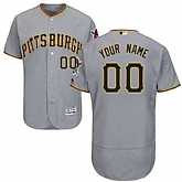 Customized Men's Pittsburgh Pirates Gray Flexbase Jersey,baseball caps,new era cap wholesale,wholesale hats