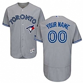 Customized Men's Toronto Blue Jays Gray Flexbase Jersey,baseball caps,new era cap wholesale,wholesale hats