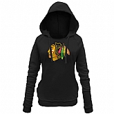 Customized Women Blackhawks Black All Stitched Hooded Sweatshirt,baseball caps,new era cap wholesale,wholesale hats