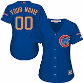 Customized Women Cubs Blue World Series Champions Gold Program Cool Base Jersey,baseball caps,new era cap wholesale,wholesale hats