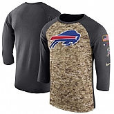 Men's Buffalo Bills Nike Camo Anthracite Salute to Service Sideline Legend Performance Three-Quarter Sleeve T-Shirt 90Hou,baseball caps,new era cap wholesale,wholesale hats