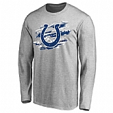Men's Indianapolis Colts NFL Pro Line Ash True Colors Long Sleeve T-Shirt 90Hou,baseball caps,new era cap wholesale,wholesale hats