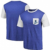 Men's Kansas City Royals Fanatics Branded Royal-White Tri-Blend Refresh Pocket T-Shirt 90Hou,baseball caps,new era cap wholesale,wholesale hats