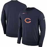 Men's Nike Chicago Bears Nike Navy Sideline Team Logo Performance Sweatshirt 90Hou,baseball caps,new era cap wholesale,wholesale hats