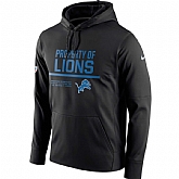 Men's Nike Detroit Lions Nike Black Circuit Property Of Performance Pullover Hoodie 90Hou,baseball caps,new era cap wholesale,wholesale hats