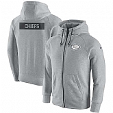Men's Nike Kansas City Chiefs Nike Ash Gridiron Gray 2.0 Full Zip Hoodie 90Hou,baseball caps,new era cap wholesale,wholesale hats