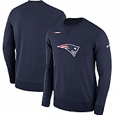 Men's Nike New England Patriots Nike Navy Sideline Team Logo Performance Sweatshirt 90Hou,baseball caps,new era cap wholesale,wholesale hats
