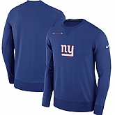 Men's Nike New York Giants Nike Royal Sideline Team Logo Performance Sweatshirt 90Hou,baseball caps,new era cap wholesale,wholesale hats