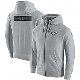 Men's Nike San Francisco 49ers Nike Ash Gridiron Gray 2.0 Full Zip Hoodie 90Hou,baseball caps,new era cap wholesale,wholesale hats