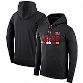 Men's Nike San Francisco 49ers Nike Black Sideline Team Name Performance Pullover Hoodie 90Hou,baseball caps,new era cap wholesale,wholesale hats