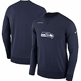 Men's Nike Seattle Seahawks Nike Navy Sideline Team Logo Performance Sweatshirt 90Hou,baseball caps,new era cap wholesale,wholesale hats
