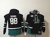 San Jose Sharks #88 Brent Burns Black Youth All Stitched Hooded Sweatshirt,baseball caps,new era cap wholesale,wholesale hats