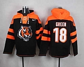 Cincinnati Bengals #18 A.J. Green Black Player Stitched Pullover NFL Hoodie,baseball caps,new era cap wholesale,wholesale hats