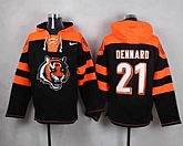 Cincinnati Bengals #21 Darqueze Dennard Black Player Stitched Pullover NFL Hoodie,baseball caps,new era cap wholesale,wholesale hats