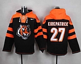 Cincinnati Bengals #27 Dre Kirkpatrick Black Player Stitched Pullover NFL Hoodie,baseball caps,new era cap wholesale,wholesale hats