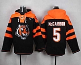 Cincinnati Bengals #5 AJ McCarron Black Player Stitched Pullover NFL Hoodie,baseball caps,new era cap wholesale,wholesale hats