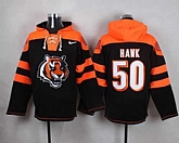 Cincinnati Bengals #50 A.J. Hawk Black Player Stitched Pullover NFL Hoodie,baseball caps,new era cap wholesale,wholesale hats