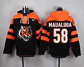 Cincinnati Bengals #58 Rey Maualuga Black Player Stitched Pullover NFL Hoodie,baseball caps,new era cap wholesale,wholesale hats
